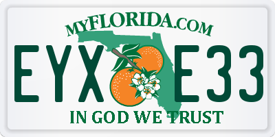 FL license plate EYXE33