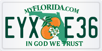 FL license plate EYXE36