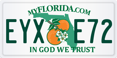 FL license plate EYXE72