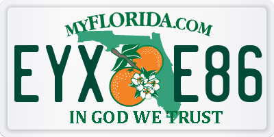 FL license plate EYXE86
