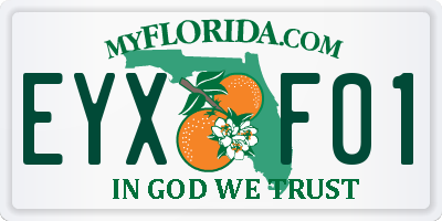FL license plate EYXF01