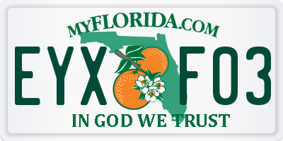 FL license plate EYXF03