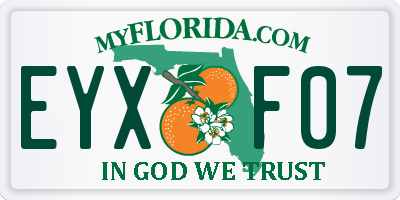FL license plate EYXF07