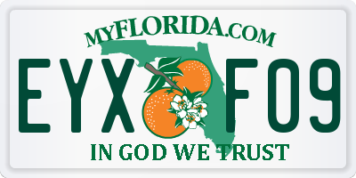 FL license plate EYXF09