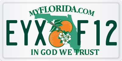 FL license plate EYXF12