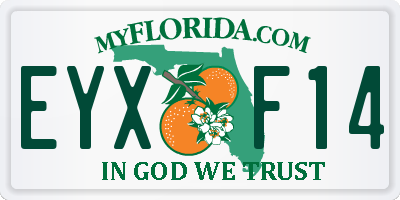 FL license plate EYXF14