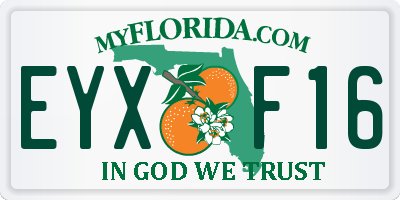 FL license plate EYXF16