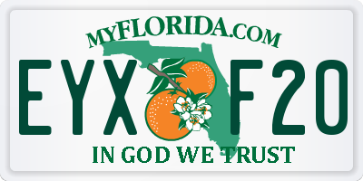 FL license plate EYXF20