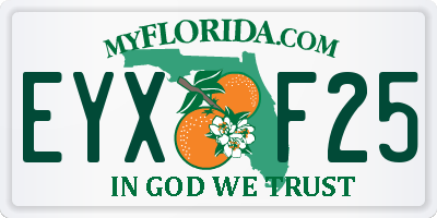 FL license plate EYXF25