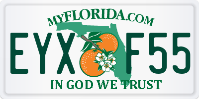 FL license plate EYXF55