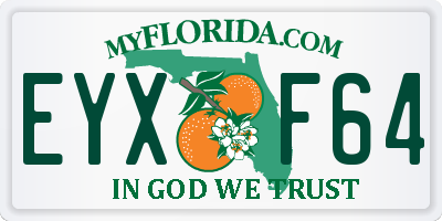FL license plate EYXF64