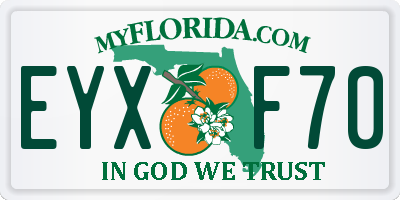FL license plate EYXF70