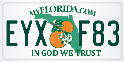 FL license plate EYXF83