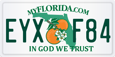 FL license plate EYXF84