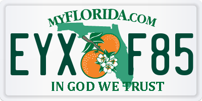 FL license plate EYXF85