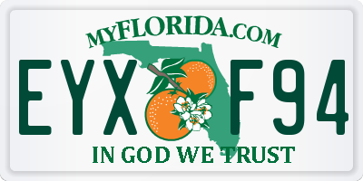 FL license plate EYXF94