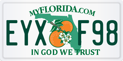 FL license plate EYXF98