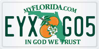 FL license plate EYXG05