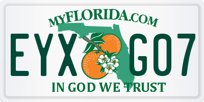 FL license plate EYXG07