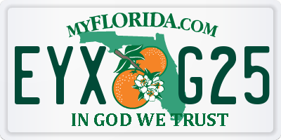 FL license plate EYXG25