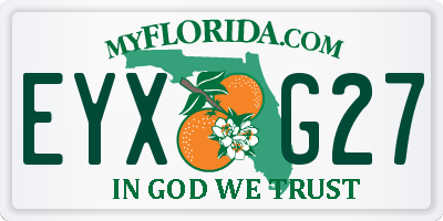 FL license plate EYXG27