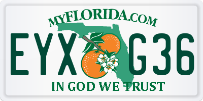 FL license plate EYXG36