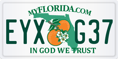 FL license plate EYXG37