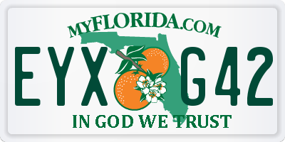 FL license plate EYXG42