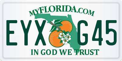 FL license plate EYXG45