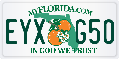 FL license plate EYXG50