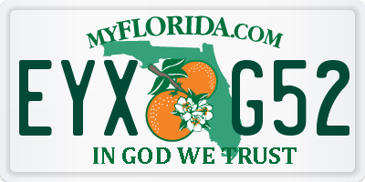 FL license plate EYXG52