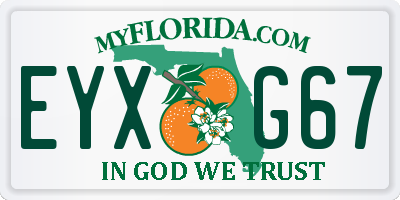 FL license plate EYXG67