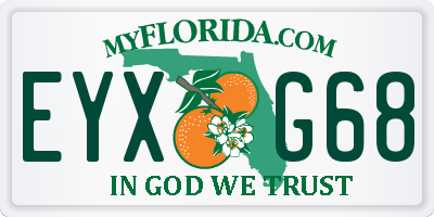 FL license plate EYXG68