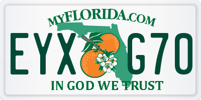FL license plate EYXG70