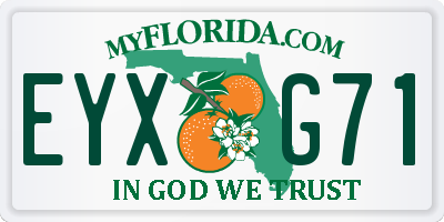 FL license plate EYXG71