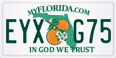 FL license plate EYXG75