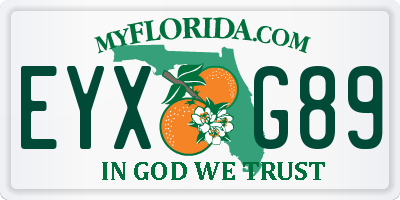 FL license plate EYXG89