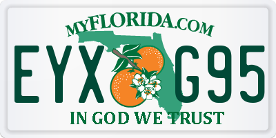 FL license plate EYXG95
