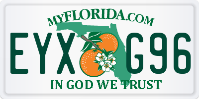 FL license plate EYXG96