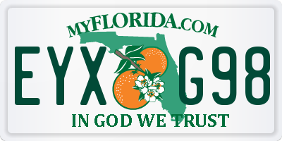 FL license plate EYXG98
