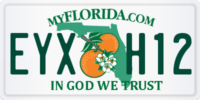FL license plate EYXH12