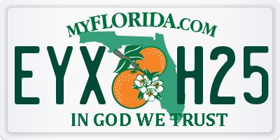 FL license plate EYXH25