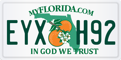 FL license plate EYXH92