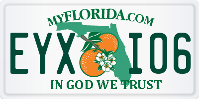 FL license plate EYXI06