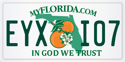 FL license plate EYXI07