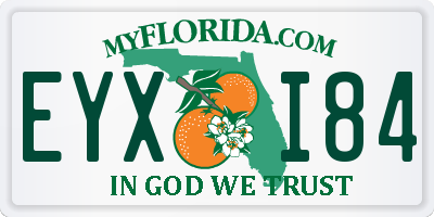 FL license plate EYXI84