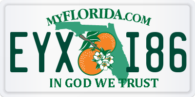 FL license plate EYXI86