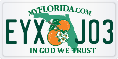 FL license plate EYXJ03