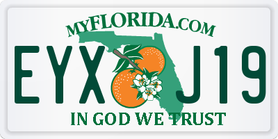 FL license plate EYXJ19