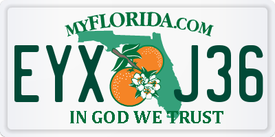 FL license plate EYXJ36